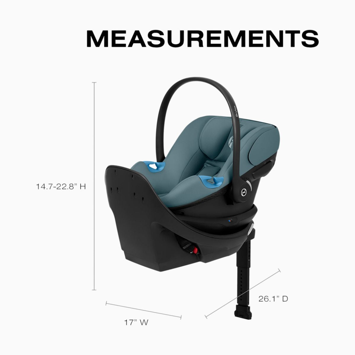 Cybex Aton G2 Swivel with Load Leg Base - Stormy Blue - Lightweight, Premium & Travel-Ready